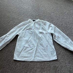 White blouse ruffles xs who what wear